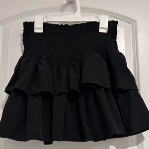 Girls Black Ruffled Skirt